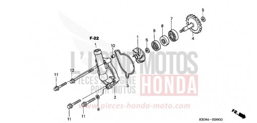 WATER PUMP CRF250R4 de 2004